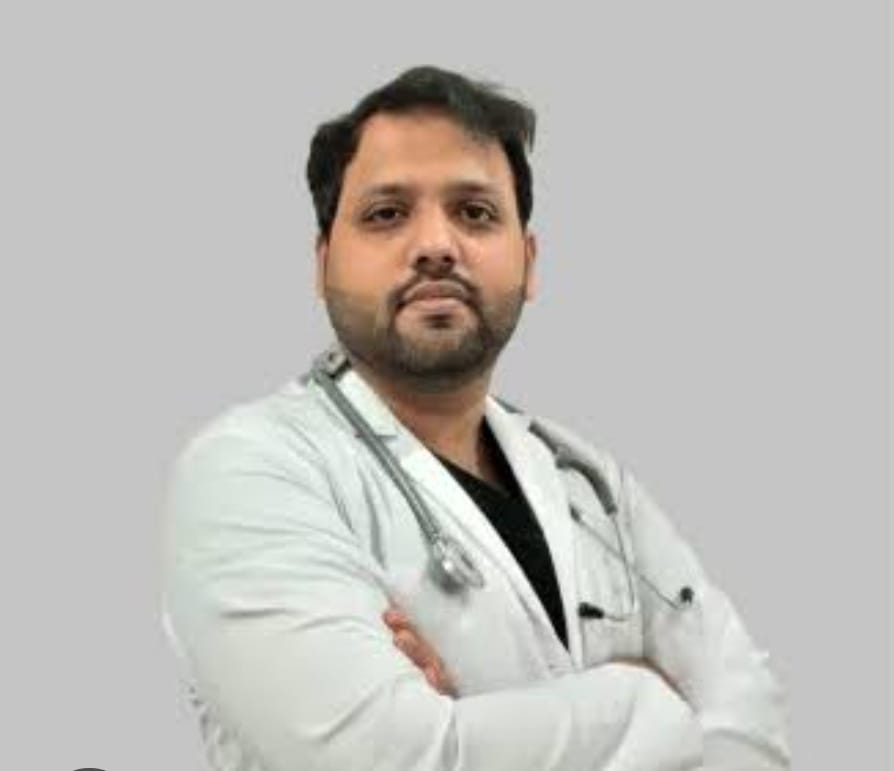 Dr. Md Abdullah Saleem in clinical protective gear